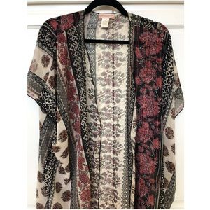 Multi colored print tunic